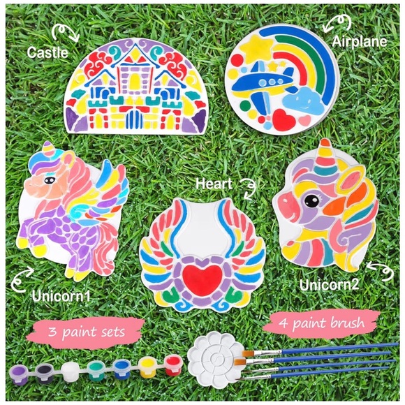 Colorful Unicorn and Spaceship DIY Painting Kit for Kids - Picture 2 of 4